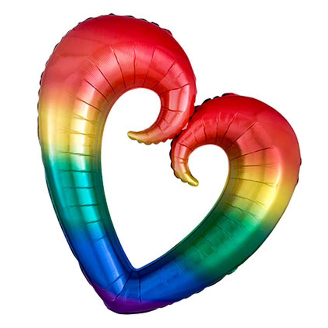 Rainbow Open Heart Balloon