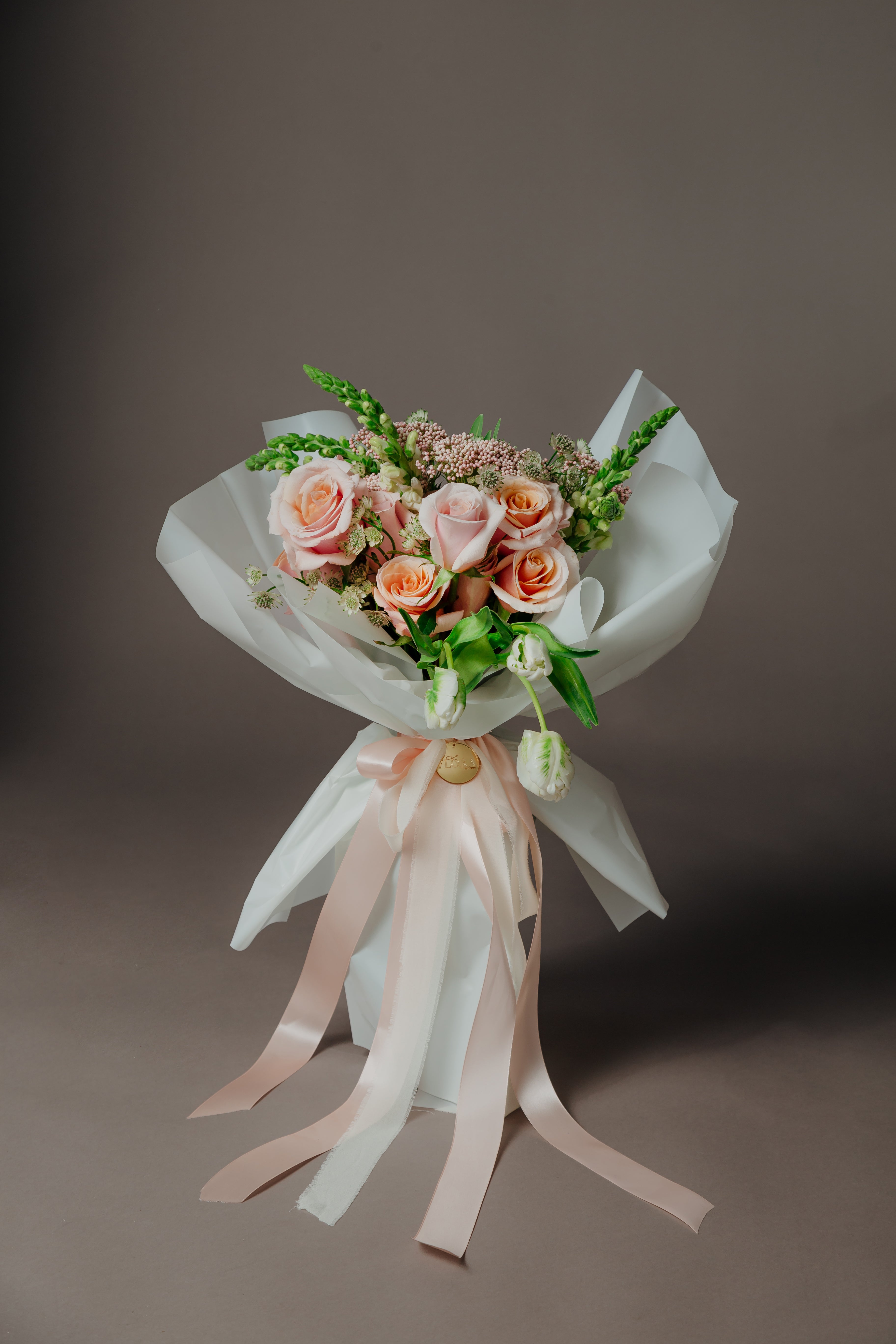 Light Pink Roses Bouquet for Mom