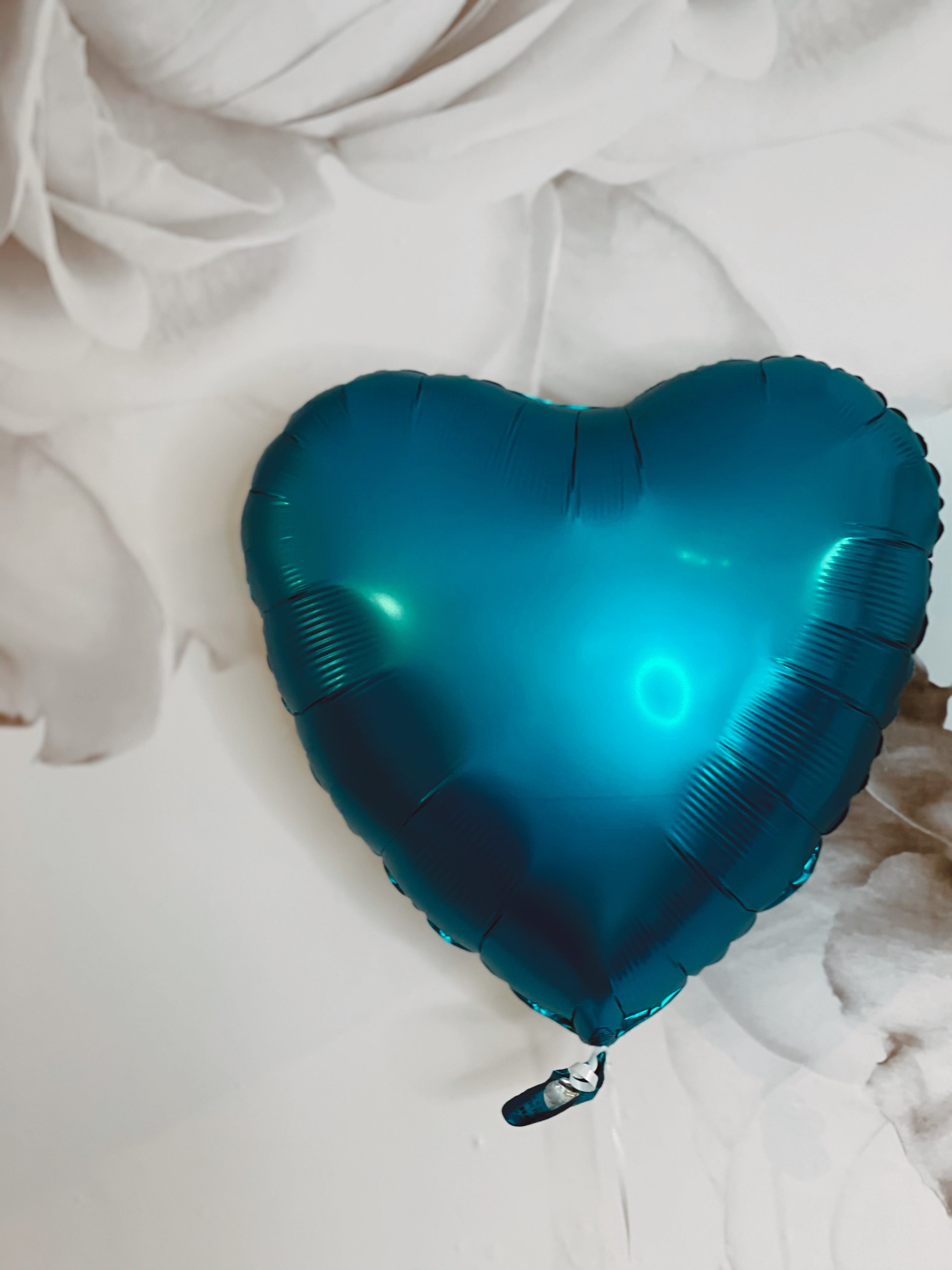 BLUE SATIN HEART BALLOON